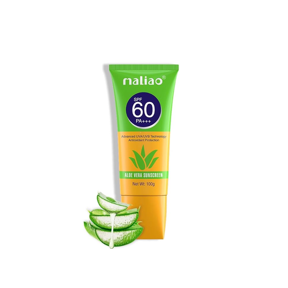 Maliao Aloe Vera Sunscreen SPF 60 PA+++ | Broad Spectrum Sun Protection | Hydrating & Soothing Formula | Non-Greasy | Lightweight & Quick Absorbing | Suitable for All Skin Types...