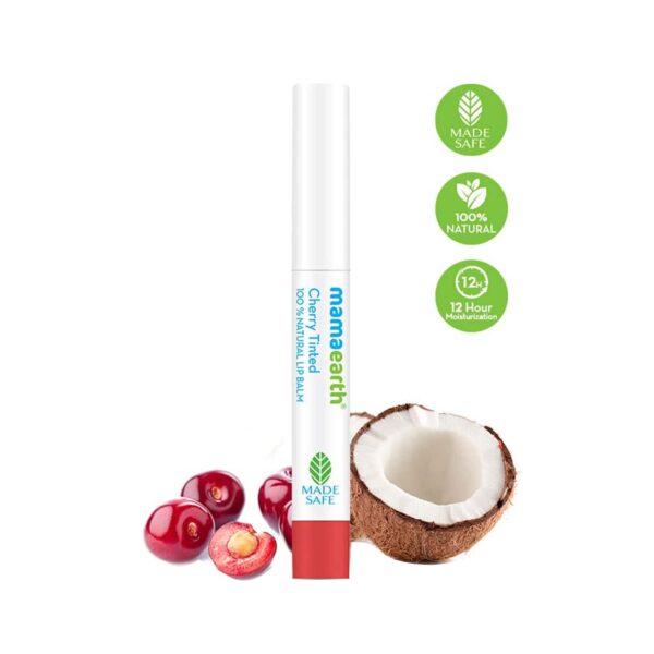 Mamaearth 100% Natural Lip Balm - Cherry Tinted (2g) - Mamaearth
