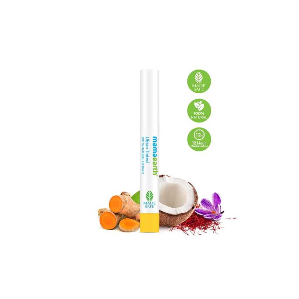 Mamaearth 100% Natural Lip Balm - Ubtan Tinted (2g) - Mamaearth