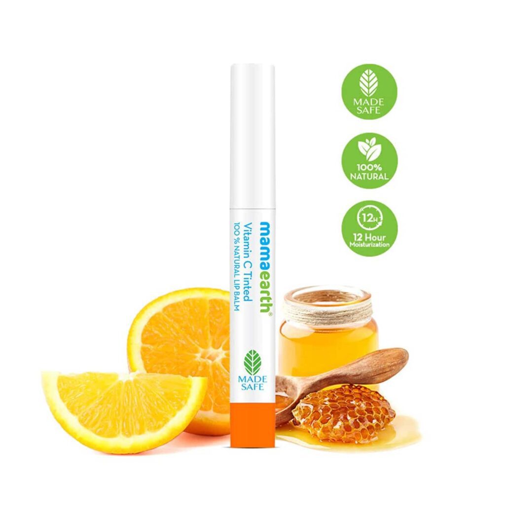 Mamaearth 100% Natural Lip Balm - Vitamin C Tinted (2g) - Mamaearth