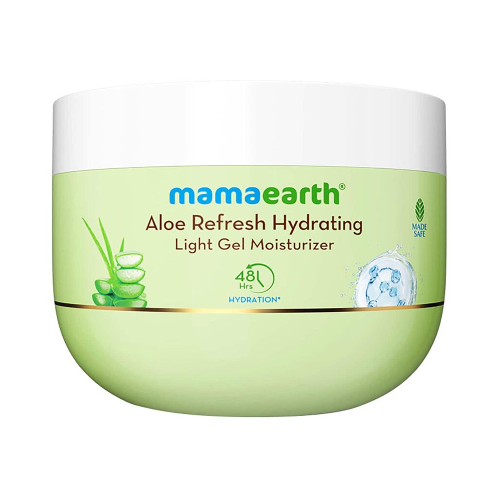 Mamaearth Aloe Refresh Hydrating Light Gel Moisturizer With Aloe Vera & HA (200 g) - Mamaearth