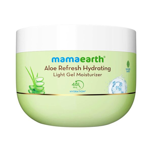 Mamaearth Aloe Refresh Hydrating Light Gel Moisturizer With Aloe Vera & HA (200 g) - Mamaearth