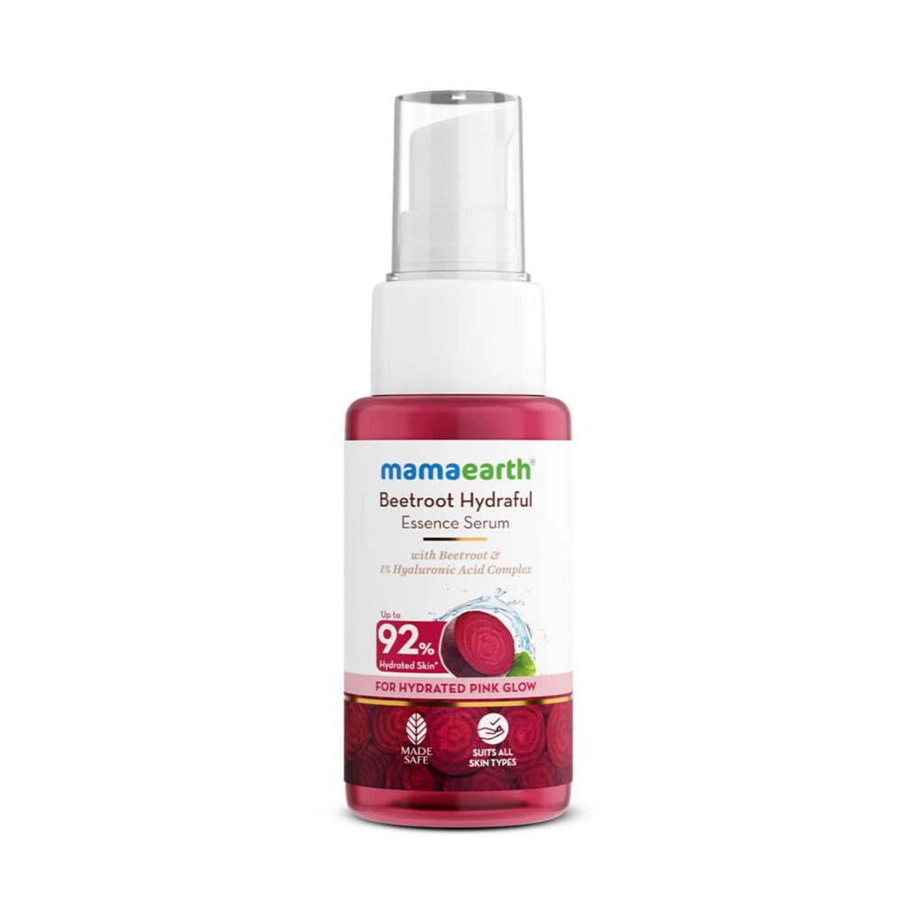 Mamaearth Beetroot Hydraful Essence Serum - Hydrated Pink Glow with Beetroot & 1% Hyaluronic Acid (50 ml) - Mamaearth