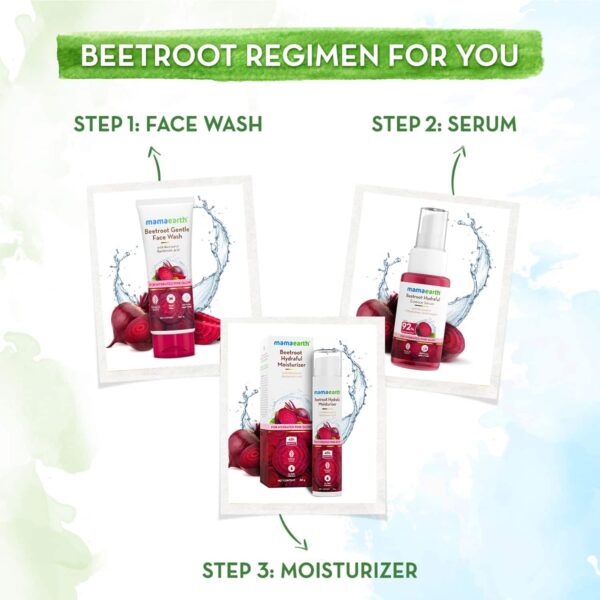 Mamaearth Beetroot Hydraful Essence Serum - Hydrated Pink Glow with Beetroot & 1% Hyaluronic Acid (50 ml) - Mamaearth