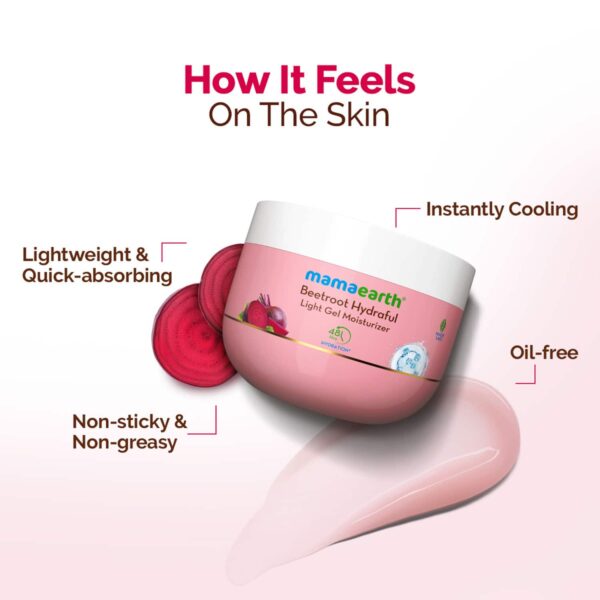 Mamaearth Beetroot Hydraful Light Gel Moisturizer With Beetroot & HA (200 g) - Mamaearth