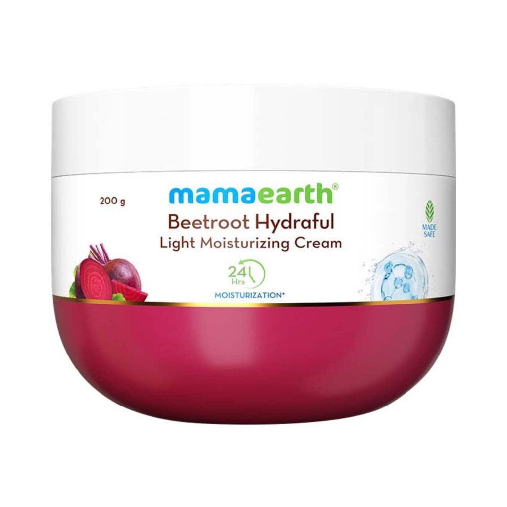 Mamaearth Beetroot Hydraful Light Moisturizing Cream For Pink Glow (200 g) - Mamaearth