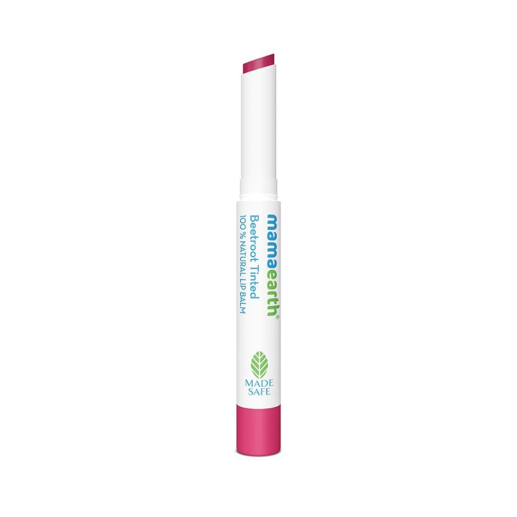 Mamaearth Beetroot Tinted 100% Natural Lip Balm with Beetroot & Beeswax - 2 g | | 12 Hr Moisturization | For Dry & Chapped Lips | Natural Pink Tint | Brightens Lips
