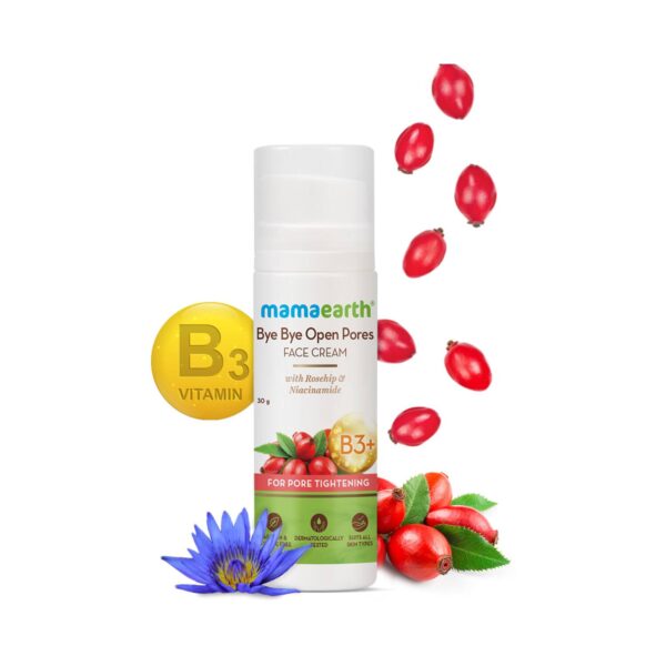 Mamaearth Bye Bye Face Cream For Pore Tightening With Rosehip & Niacinamide (30g) - Mamaearth