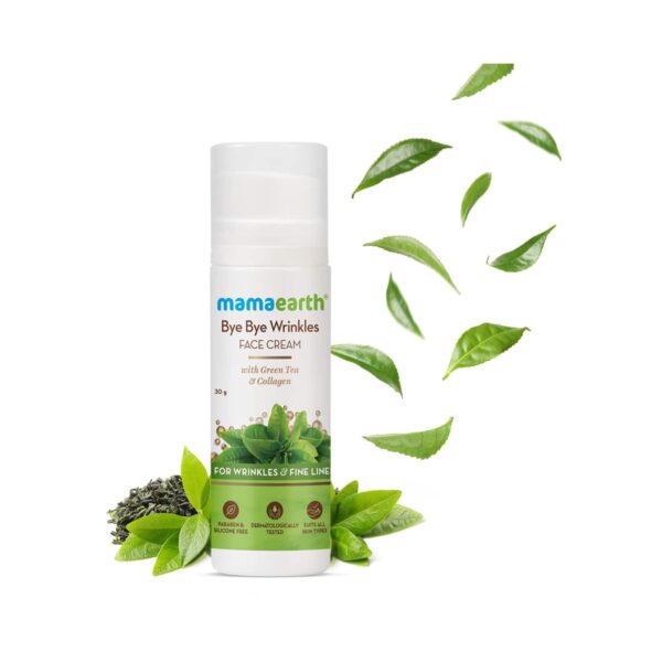 Mamaearth Bye Bye Face Cream With Green Tea & Collagen (30g) - Mamaearth