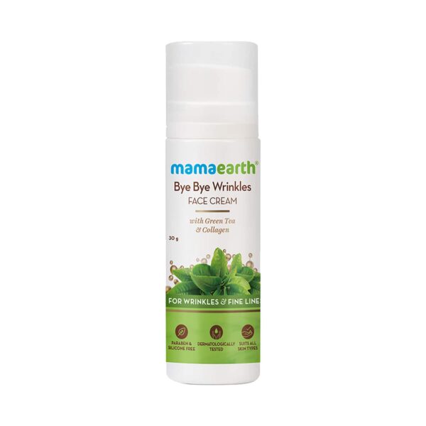 Mamaearth Bye Bye Face Cream With Green Tea & Collagen (30g) - Mamaearth