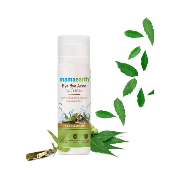 Mamaearth Bye Bye Face Cream With Willow Bark Extract & Salicylic Acid For Clear Skin (30g) - Mamaearth