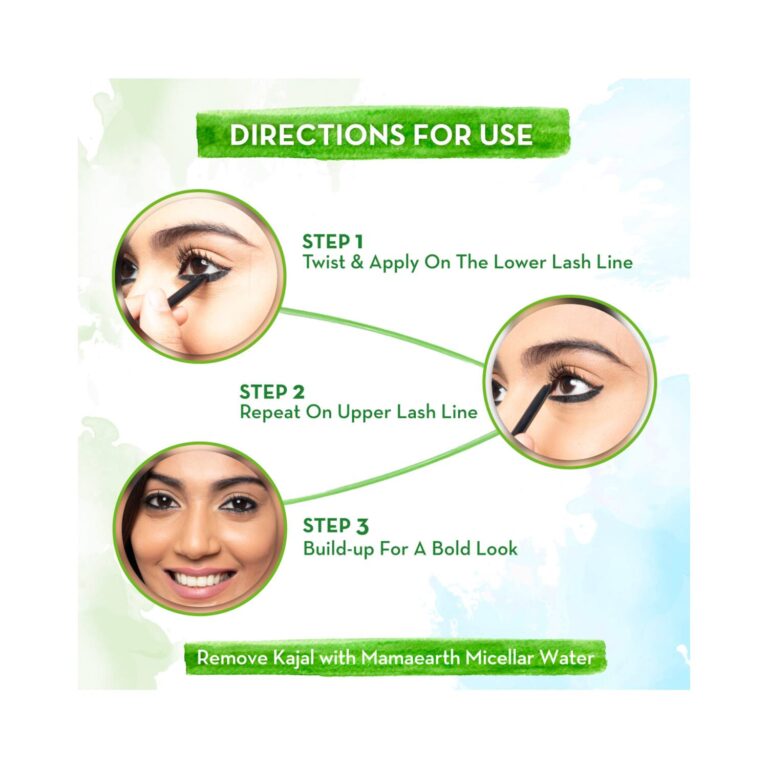 Mamaearth Charcoal Black Long Stay Kajal - Black (0.35g) - Mamaearth