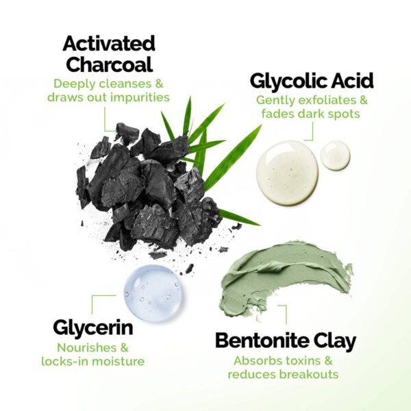 Mamaearth Charcoal Purifying Face Pack Activated Charcoal & Glycolic Acid (200 g) - Mamaearth