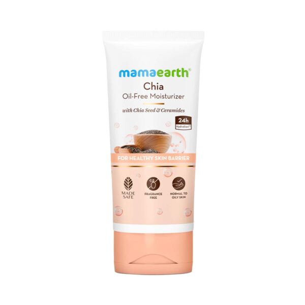 Mamaearth Chia Oil-Free Moisturizer with Chia Seed & Ceramides for Healthy Skin Barrier (80 g) - Mamaearth