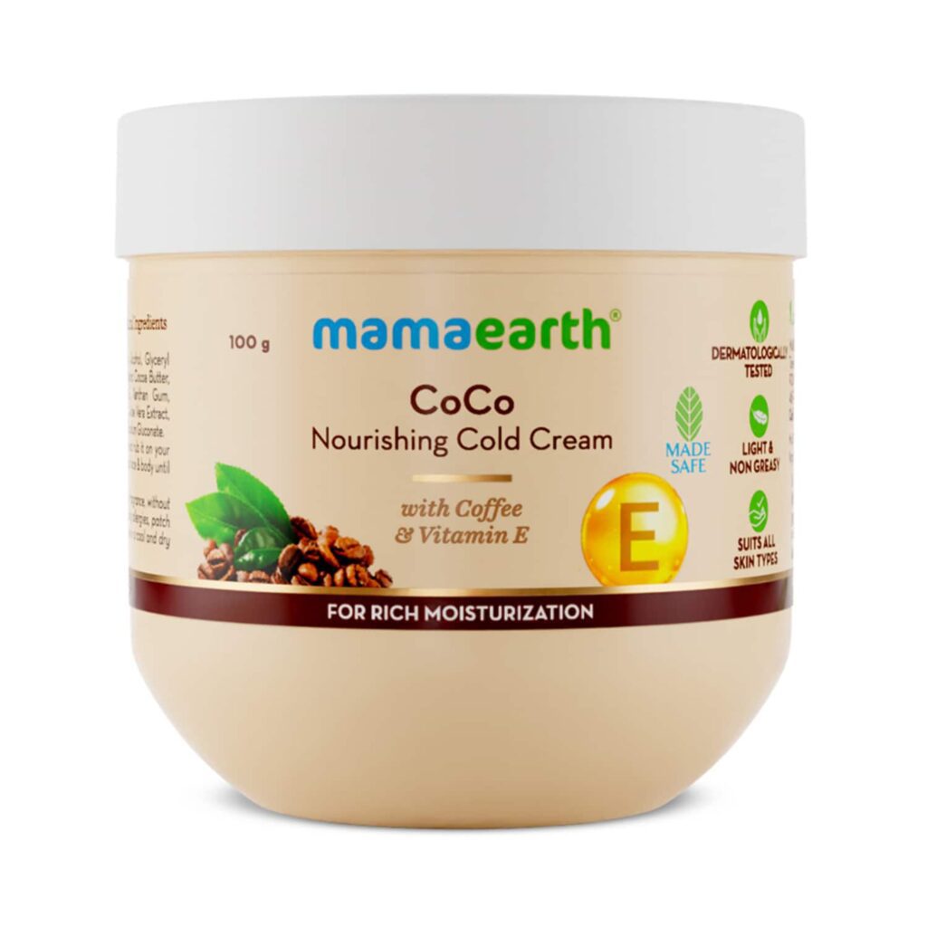 Mamaearth Coco Nourishing Cold Cream For Dry Skin With Coffee And Vitamin E (100g) - Mamaearth