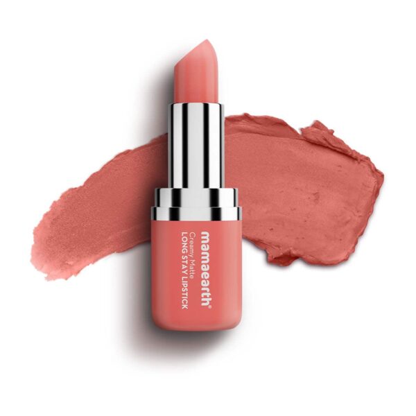 Mamaearth Creamy Matte Long Stay Lipstick with Murumuru Butter and Vitamin E - Coral Bloom (4.2 g) - Mamaearth