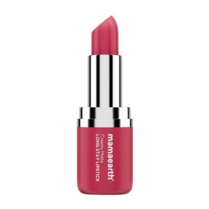 Mamaearth Creamy Matte Long Stay Lipstick with Murumuru Butter and Vitamin E - Rosewood Pink (4.2 g) - Mamaearth