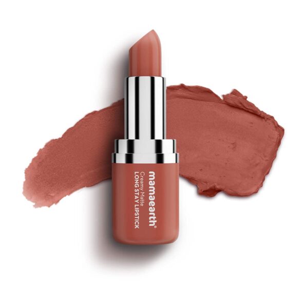 Mamaearth Creamy Matte Long Stay Lipstick with Murumuru Butter and Vitamin E - Brown Truffle (4.2 g) - Mamaearth