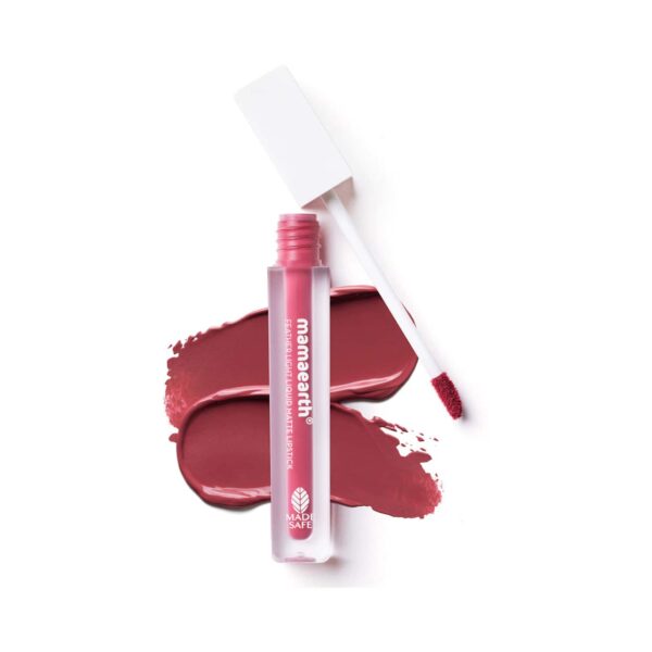 Mamaearth Feather Light Liquid Matte Lipstick With Coconut & Vitamin E - 04 Nude Rose (3.5ml) - Mamaearth