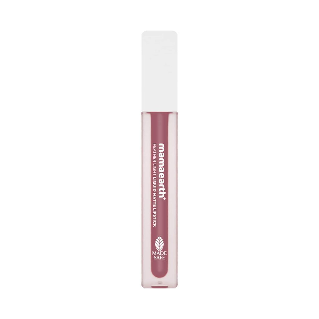 Mamaearth Feather Light Liquid Matte Lipstick With Coconut & Vitamin E - 04 Nude Rose (3.5ml) - Mamaearth