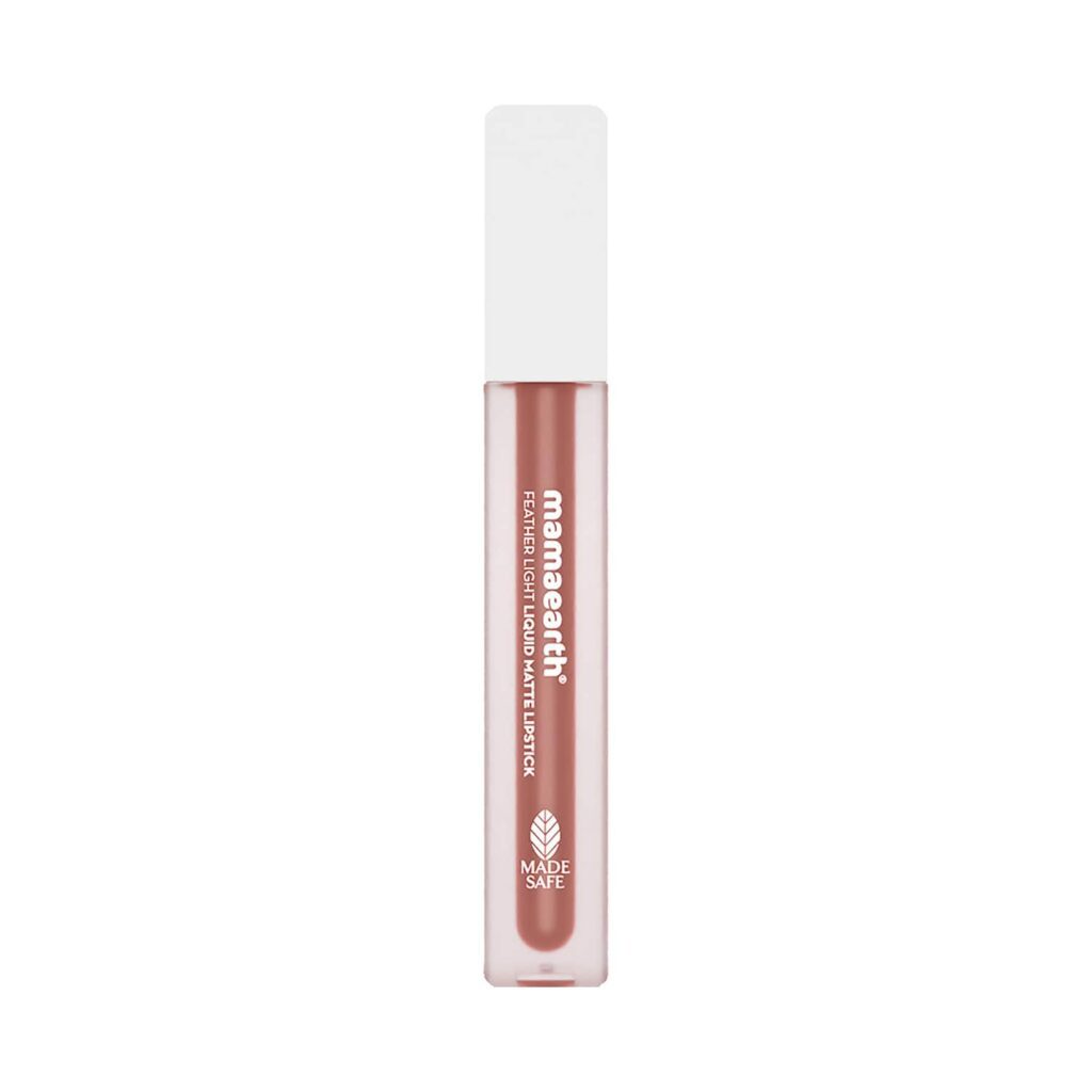 Mamaearth Feather Light Liquid Matte Lipstick With Coconut & Vitamin E - 05 Nude Brown (3.5ml) - Mamaearth
