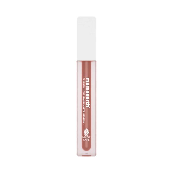 Mamaearth Feather Light Liquid Matte Lipstick With Coconut & Vitamin E - 05 Nude Brown (3.5ml) - Mamaearth