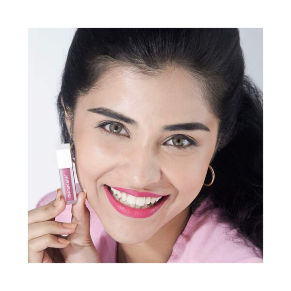 Mamaearth Feather Light Liquid Matte Mini Lipstick With Coconut & Vitamin E - 07 Pink Orchid (1.2ml) - Mamaearth