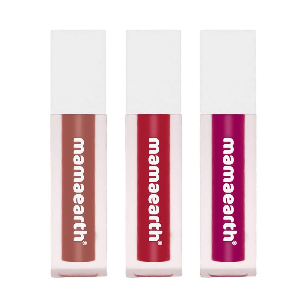 Mamaearth Feather Light Liquid Matte Mini Lipsticks Combo (Set Of 3) - Mamaearth