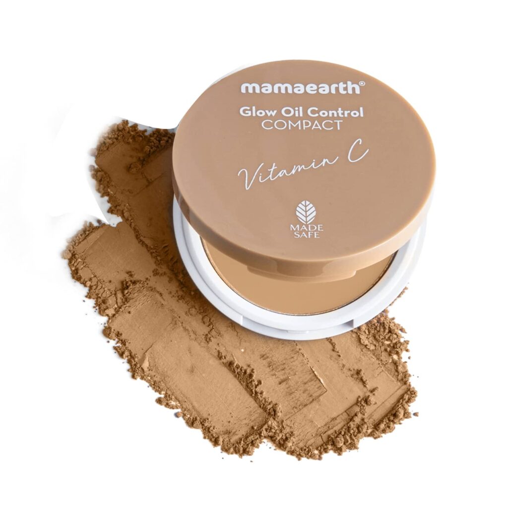 Mamaearth Glow Oil Control Compact SPF 30 - 04 Almond Glow (9g) - Mamaearth
