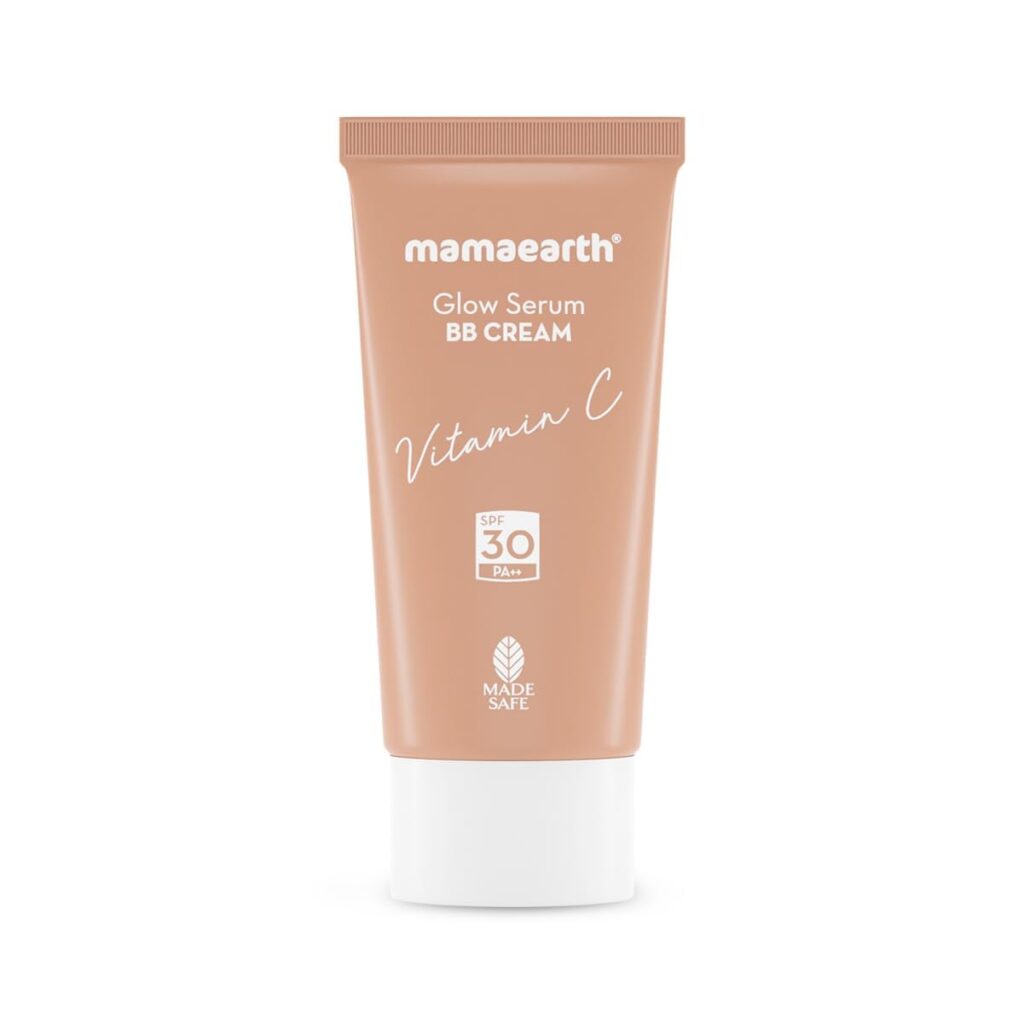 Mamaearth Glow Serum BB Cream with Vitamin C & Turmeric - 25 g | Long Lasting Natural Coverage | SPF 30 PA++ Sun Protection| Lightweight & Hydrating