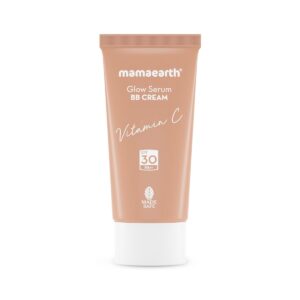 Mamaearth Glow Serum BB Cream with Vitamin C & Turmeric - 25 g | Long Lasting Natural Coverage | SPF 30 PA++ Sun Protection| Lightweight & Hydrating