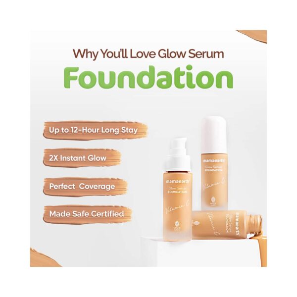 Mamaearth Glow Serum Foundation - 03 Nude Glow (30ml) - Mamaearth