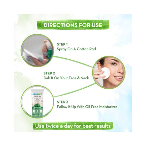 Mamaearth Green Tea Face Toner With Green Tea & Collagen For Open Pores (100ml) - Mamaearth