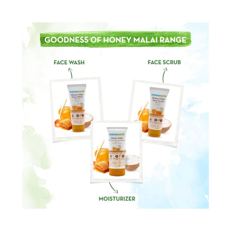 Mamaearth Honey Malai Face Scrub For Nourishing Glow (100g) - Mamaearth