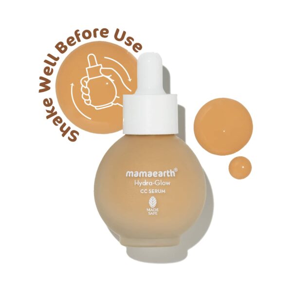 Mamaearth Hydra-Glow CC Serum With Vitamin C & Hyaluronic Acid - 02 Peach (30ml) - Mamaearth