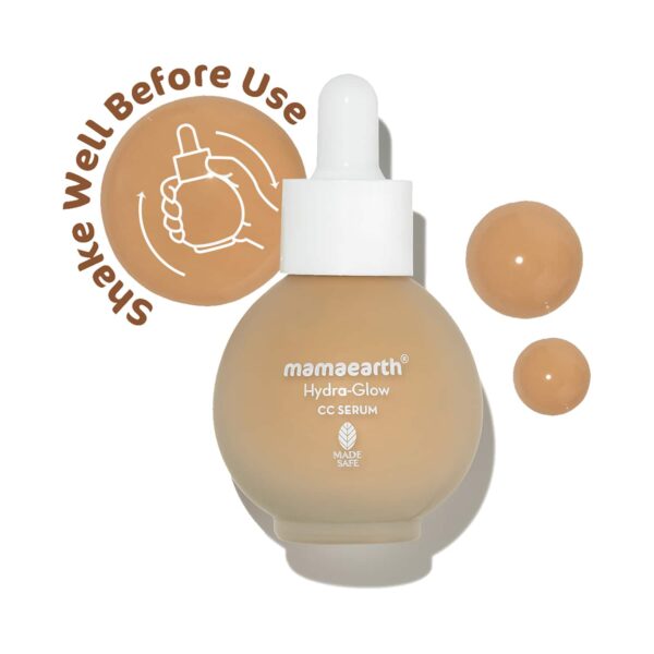 Mamaearth Hydra-Glow CC Serum With Vitamin C & Hyaluronic Acid - 03 Honey (30ml) - Mamaearth