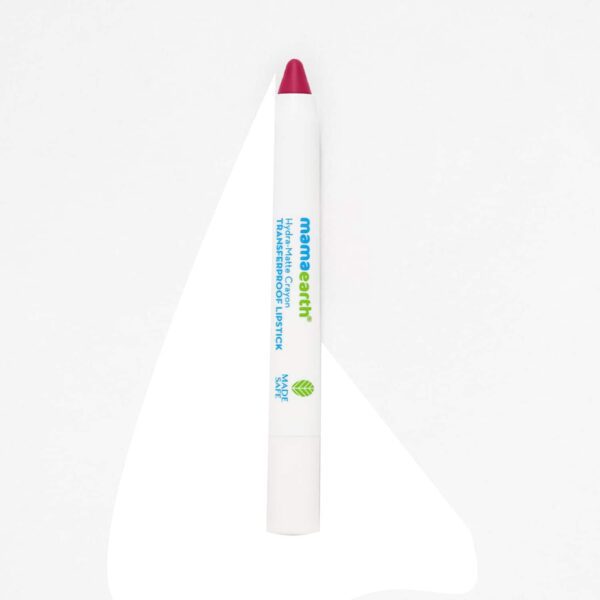 Mamaearth Hydra-Matte Crayon Transferproof Lipstick - 04 Passion Fruit Wine (2.4g) - Mamaearth