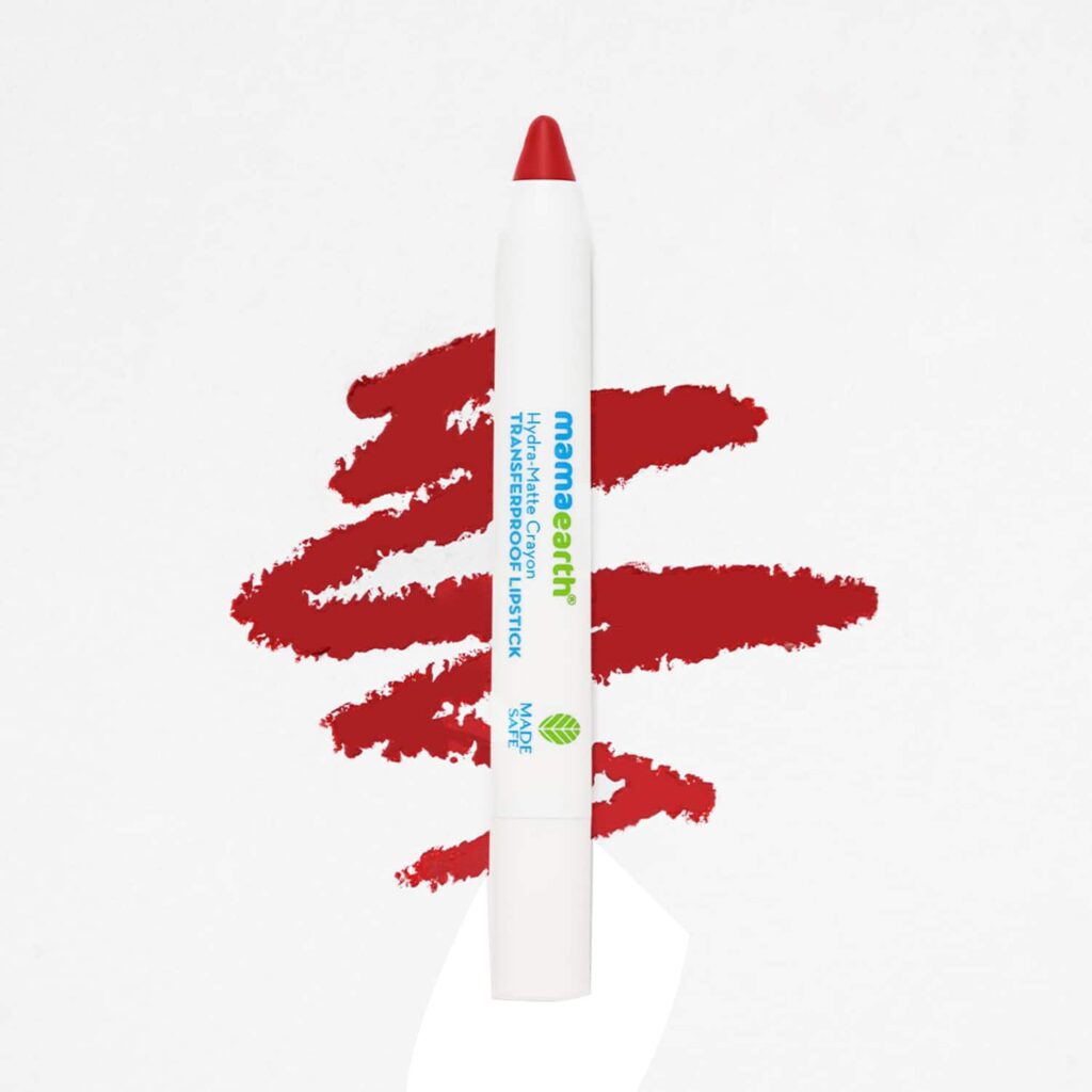 Mamaearth Hydra-Matte Crayon Transferproof Lipstick - 07 Raspberry Red (2.4g) - Mamaearth