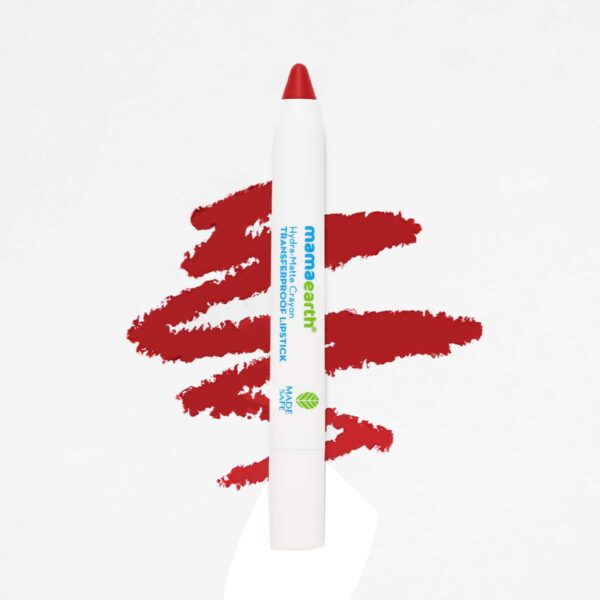 Mamaearth Hydra-Matte Crayon Transferproof Lipstick - 07 Raspberry Red (2.4g) - Mamaearth