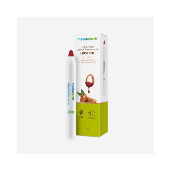 Mamaearth Hydra-Matte Crayon Transferproof Lipstick - 07 Raspberry Red (2.4g) - Mamaearth