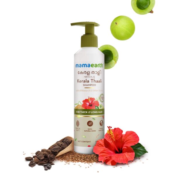 Mamaearth Kerala Thaali Shampoo with Shikakai Amla Flax Seeds for Thick & Long Hair (250 ml) - Mamaearth