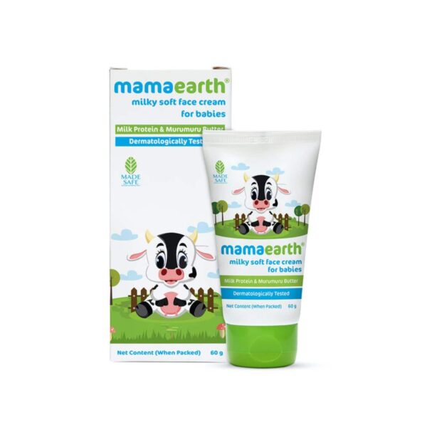 Mamaearth Milky Soft Baby Face Cream For Babies With Murumuru Butter (60ml) - Mamaearth