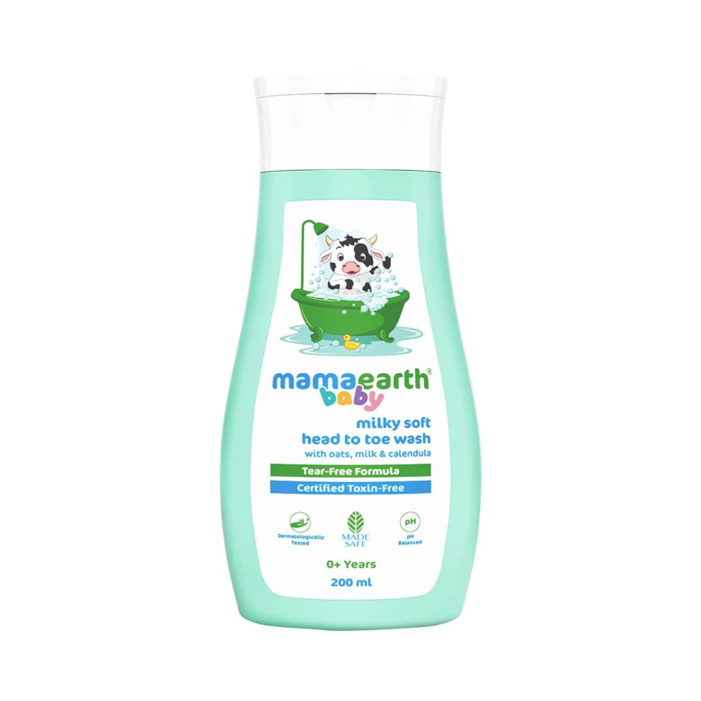 Mamaearth Milky Soft Head To Toe Wash For Babies (200 ml) - Mamaearth