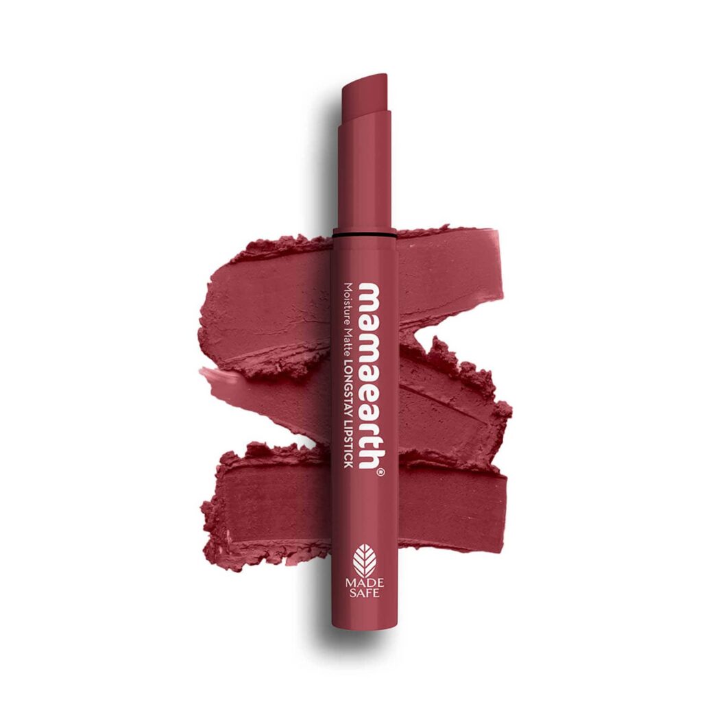 Mamaearth Moisture Matte Longstay Lipstick With Avocado Oil & Vitamin E - 02 Plum Punch (2g) - Mamaearth