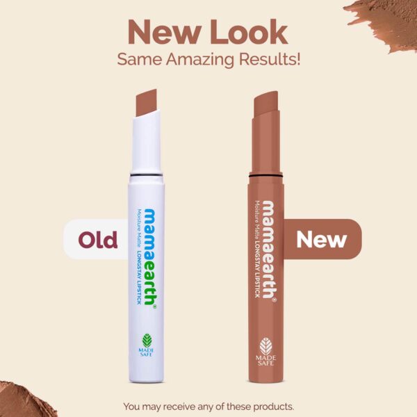 Mamaearth Moisture Matte Longstay Lipstick With Avocado Oil & Vitamin E - 04 Cinnamon Nude (2g) - Mamaearth