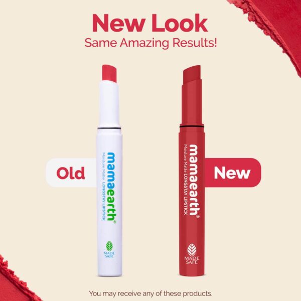 Mamaearth Moisture Matte Longstay Lipstick With Avocado Oil & Vitamin E - 07 Raspberry Scarlet (2g) - Mamaearth