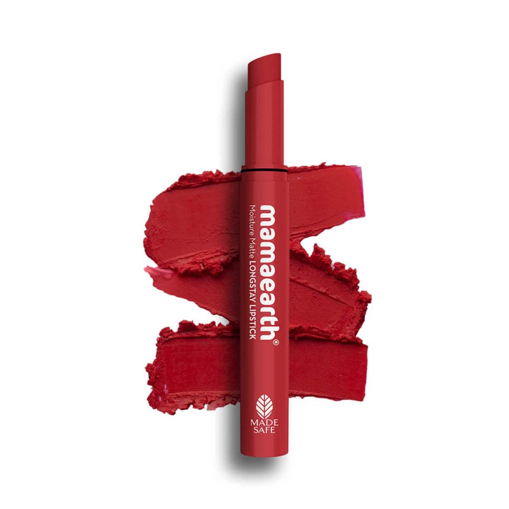 Mamaearth Moisture Matte Longstay Lipstick With Avocado Oil & Vitamin E - 07 Raspberry Scarlet (2g) - Mamaearth