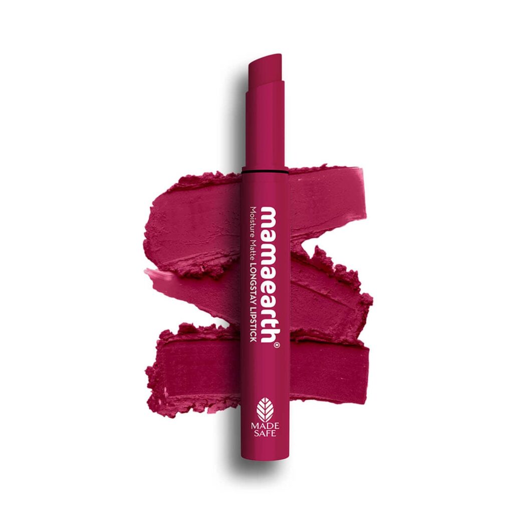 Mamaearth Moisture Matte Longstay Lipstick With Avocado Oil & Vitamin E - 12 Berrylicious Magenta (2g) - Mamaearth