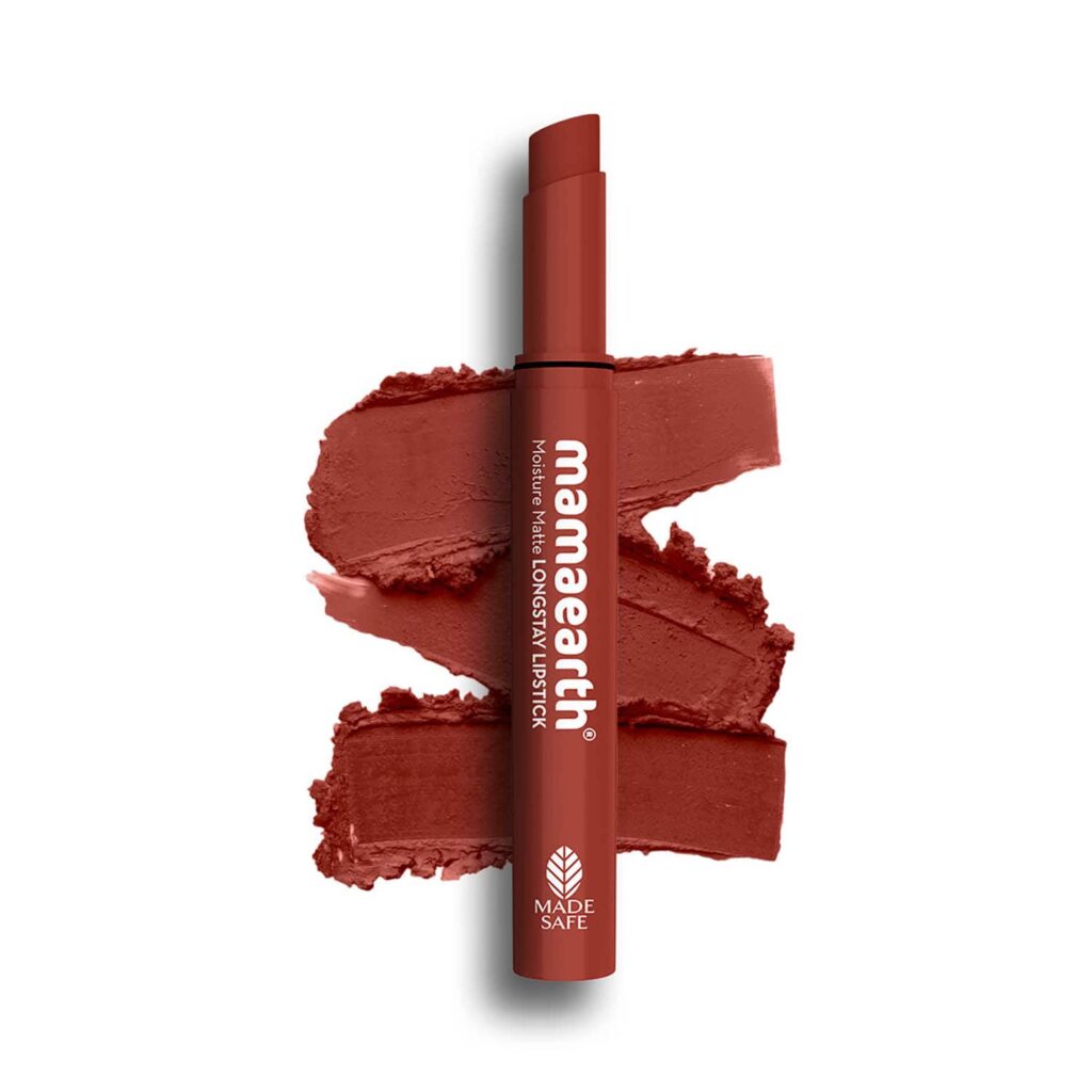 Mamaearth Moisture Matte Longstay Lipstick With Avocado Oil & Vitamin E - 13 Citrus Nude (2g) - Mamaearth