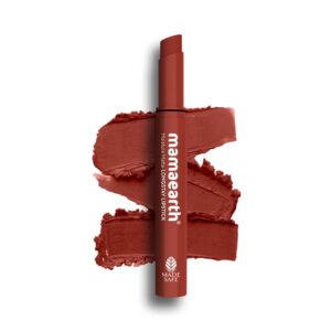 Mamaearth Moisture Matte Longstay Lipstick With Avocado Oil & Vitamin E - 13 Citrus Nude (2g) - Mamaearth